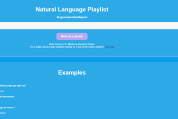 Natural Language Playlist