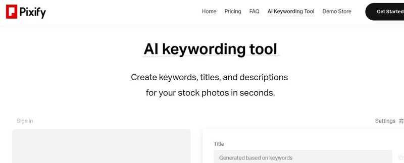 AI Keywording Tool