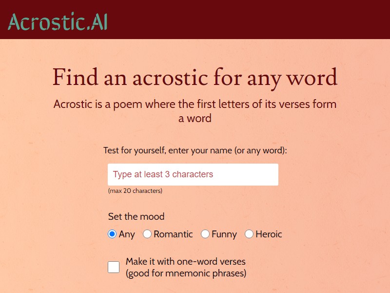 Acrostic AI